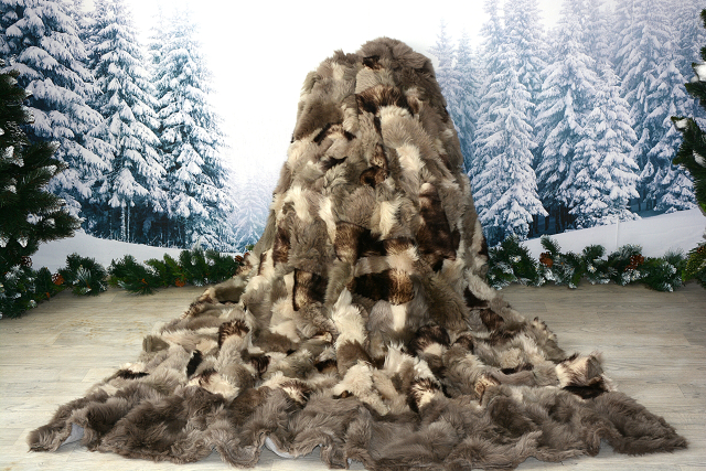 Echtpelzdecke Doppelgröße - Tagesdecke Ehebett